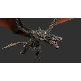 3D Dragon Black Rigged